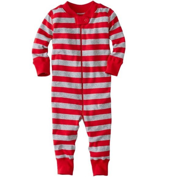 HANNA ANDERSSON Sleeper Red Heather Grey Gray 60 - Picture 1 of 4